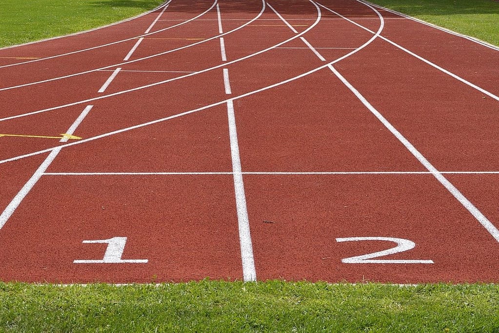 tartan track, athletics, track and field